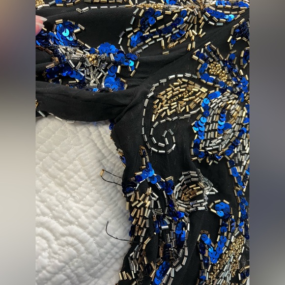 Vintage Silk Beaded Blouse by Nite Line | Size Medium - Picture 6 of 12